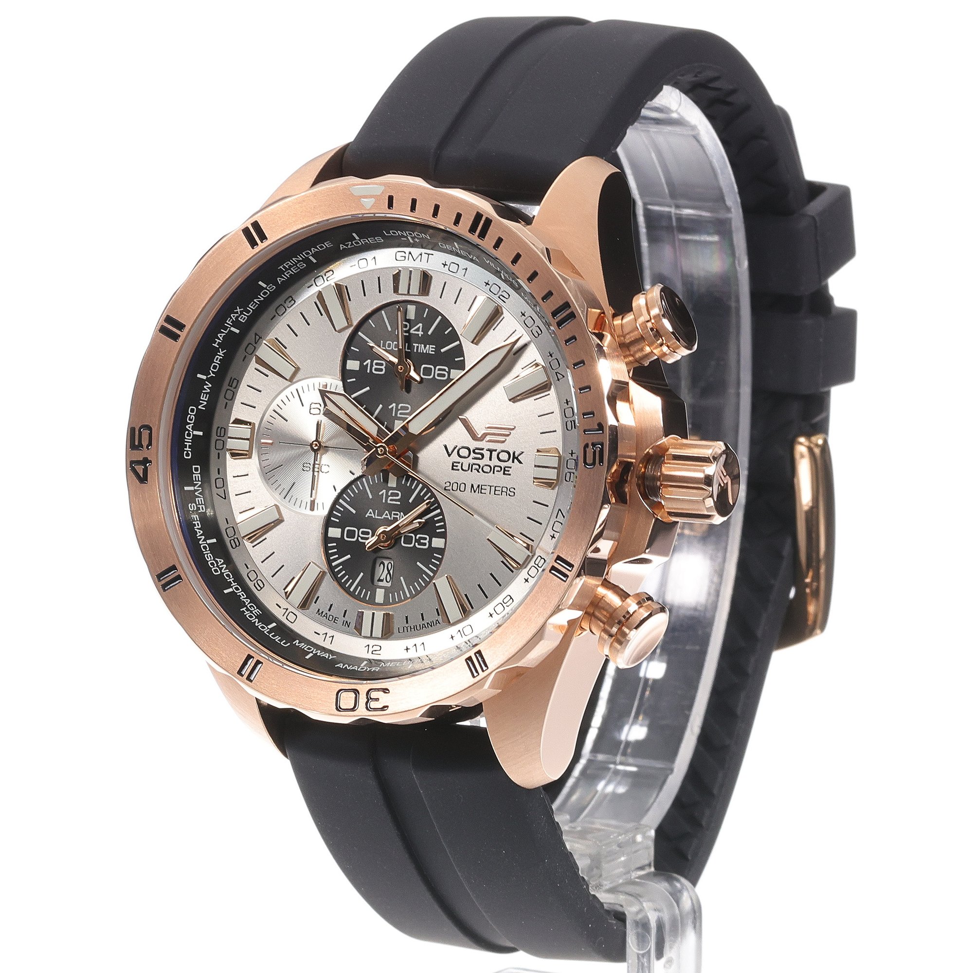 Vostok Europe YM26-320B653S zegarek różowe złoto klasyczny Almaz pasek - miniatura 2