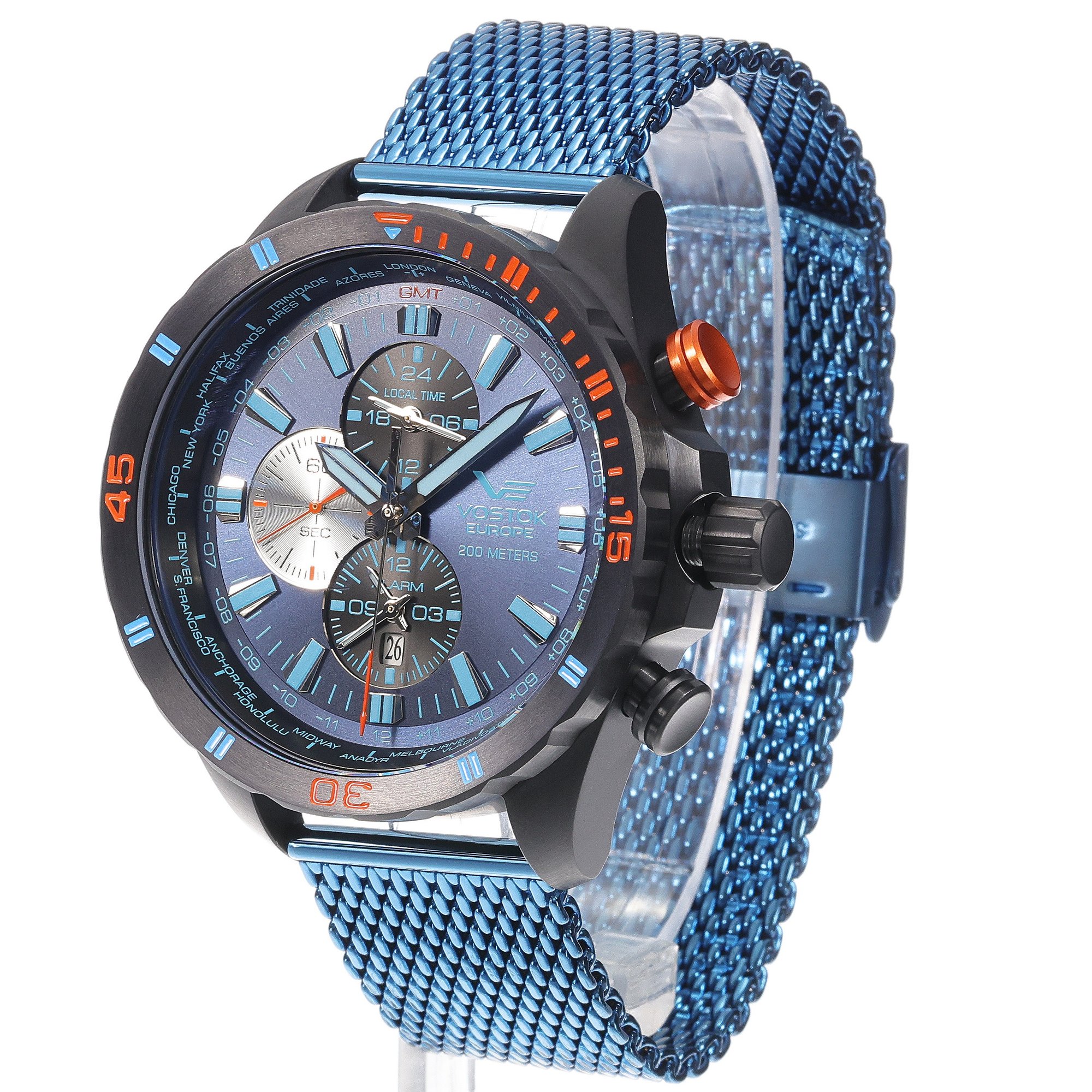 Vostok Europe YM26-320C654BBL Almaz Dual Time zegarek klasyczny Almaz - miniatura 2