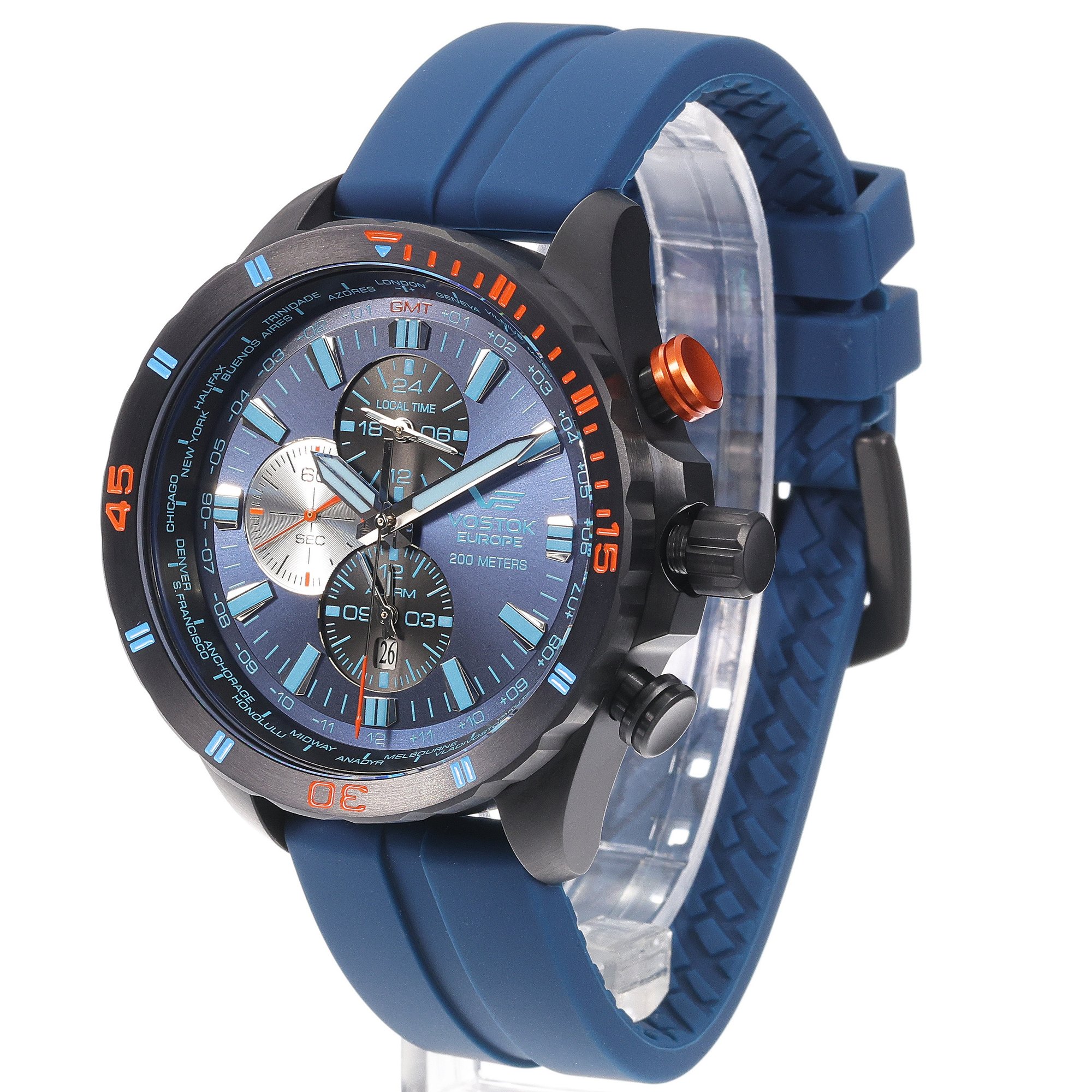 Vostok Europe YM26-320C654SBL zegarek czarny klasyczny Almaz pasek - miniatura 2