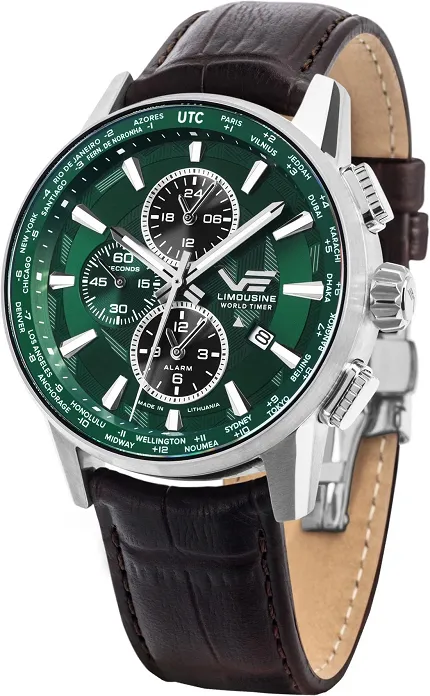 Vostok Europe YM26-561A790 Expedition Limousine 43mm Generation 2 World Time and Alarm - zdjęcie 1