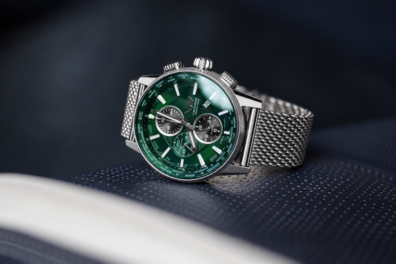 Vostok Europe YM26-561A790B Limousine 43mm Generation 2 World Time and Alarm zegarek klasyczny Expedition - miniatura 4