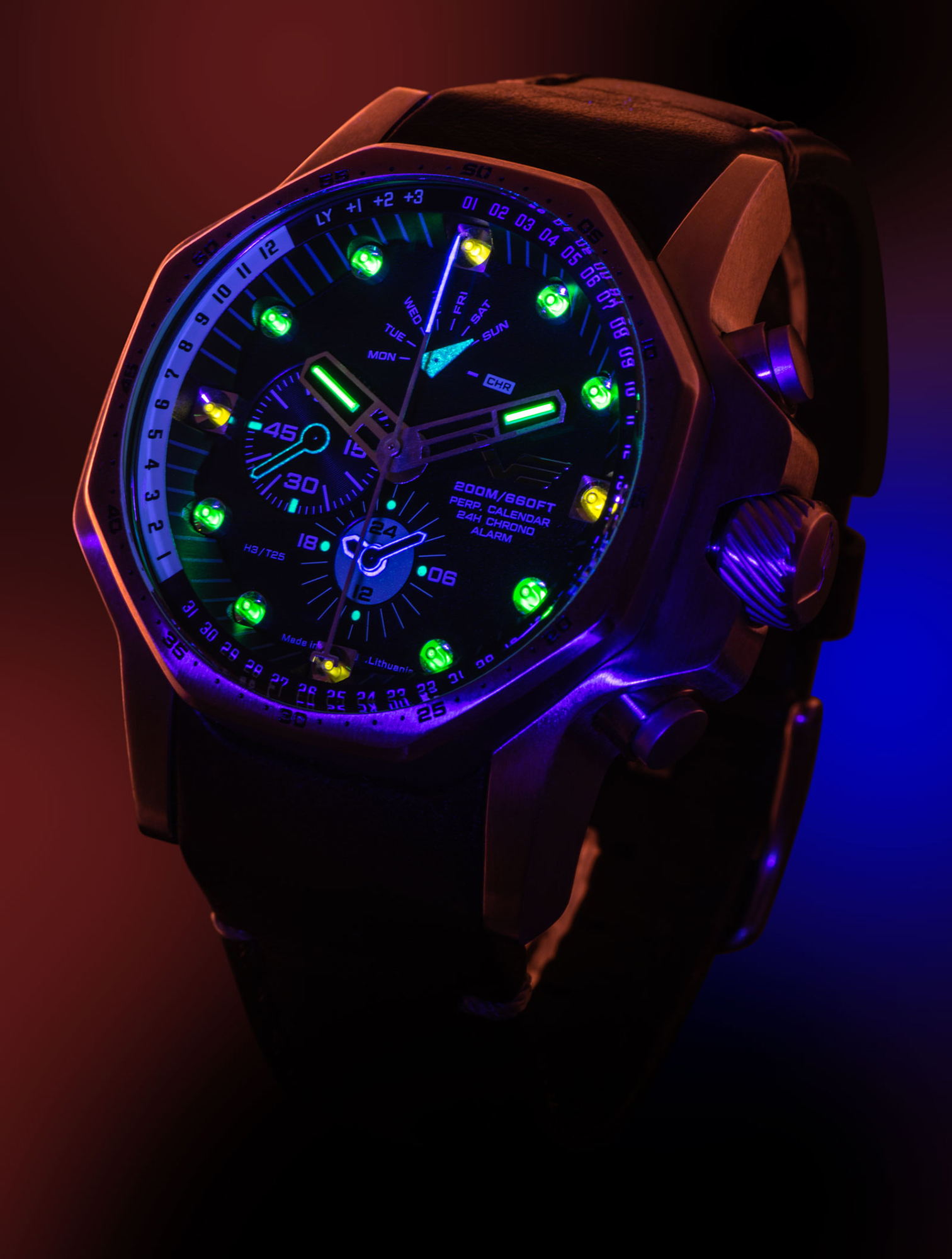 Vostok Europe YM86-640A695S zegarek srebrny sportowy Atomic Age pasek - miniatura 9
