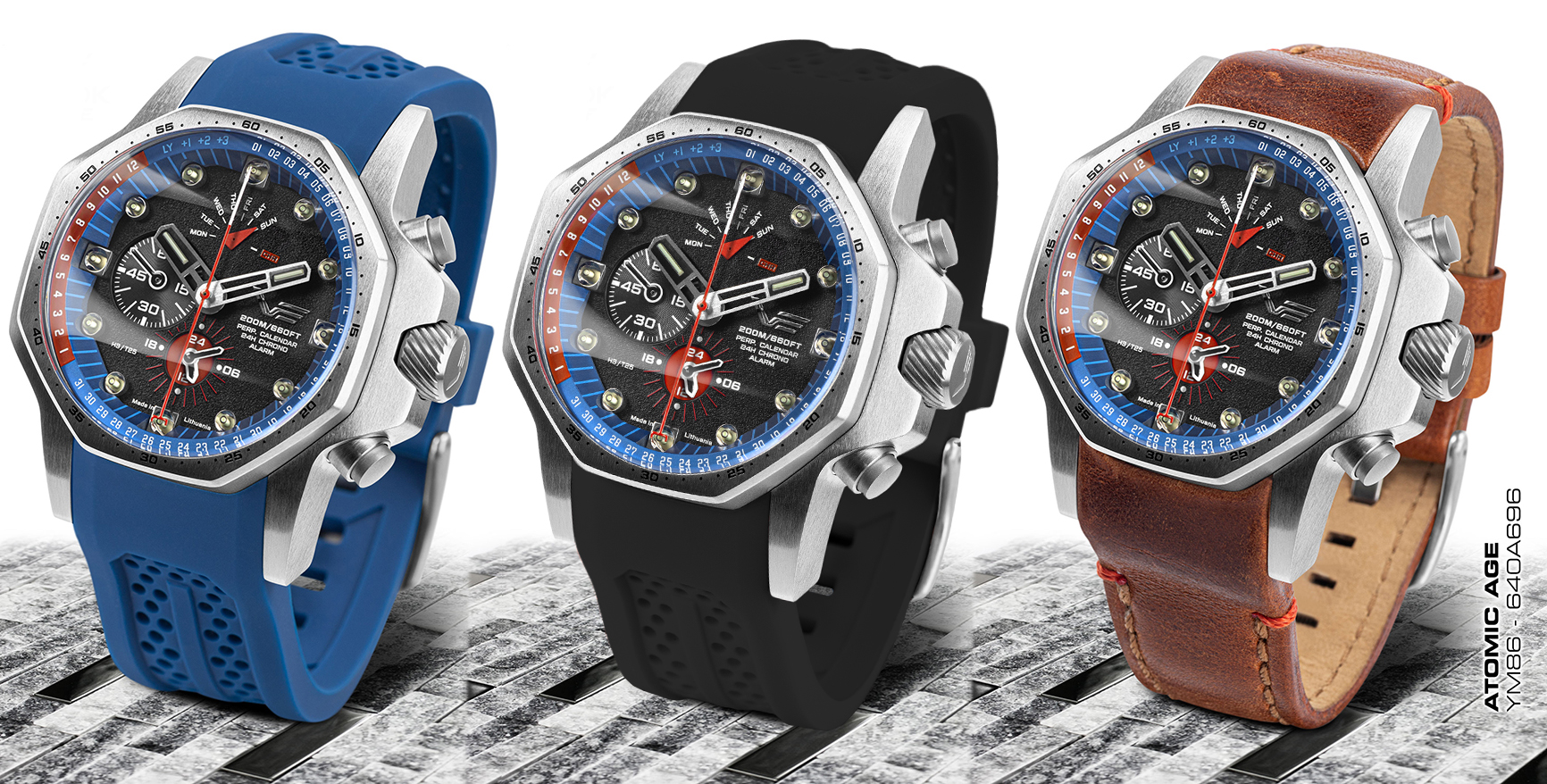 Vostok Europe YM86-640A696SB zegarek męski Atomic Age