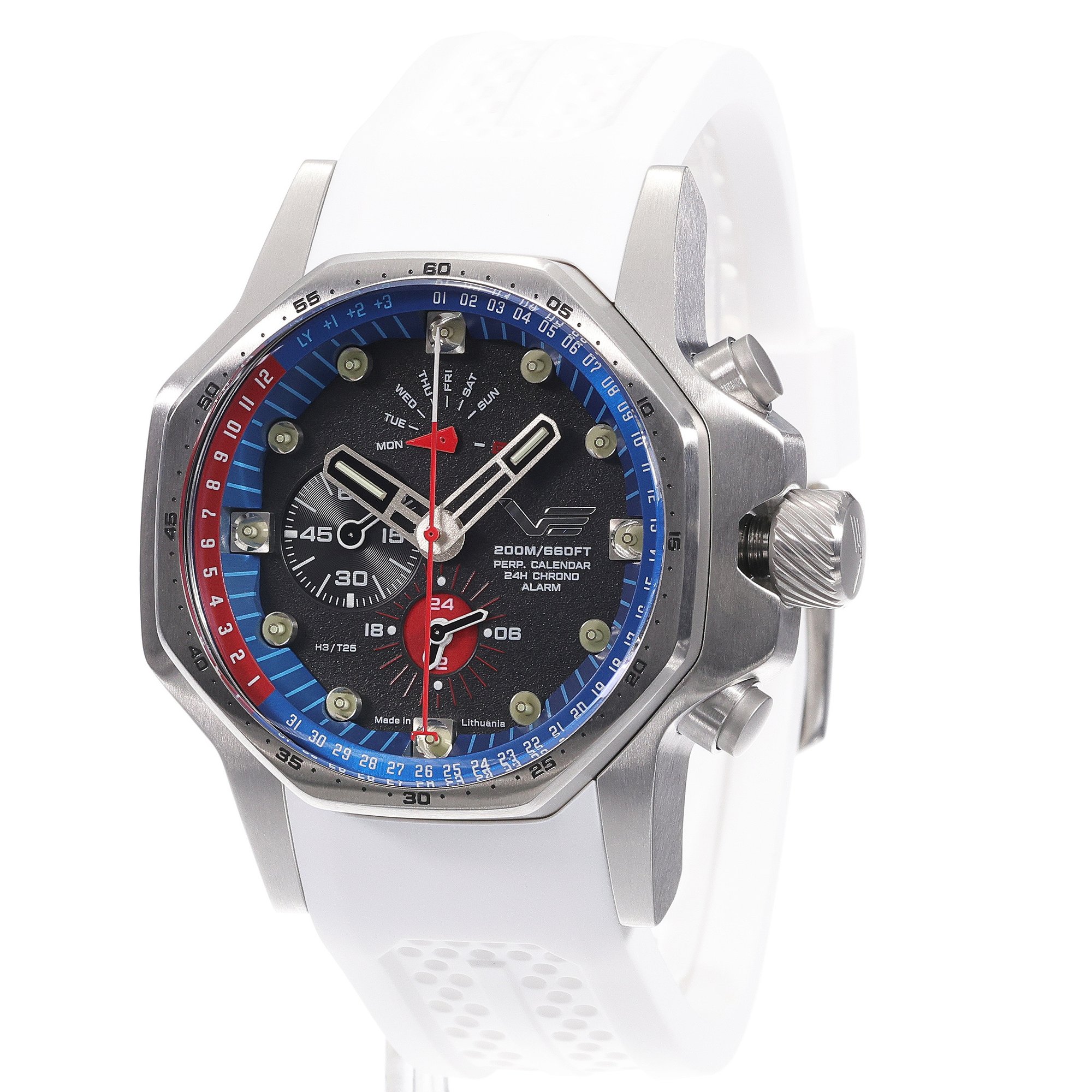 Vostok Europe YM86-640A696SW Atomic Age zegarek męski sportowy mineralne utwardzane