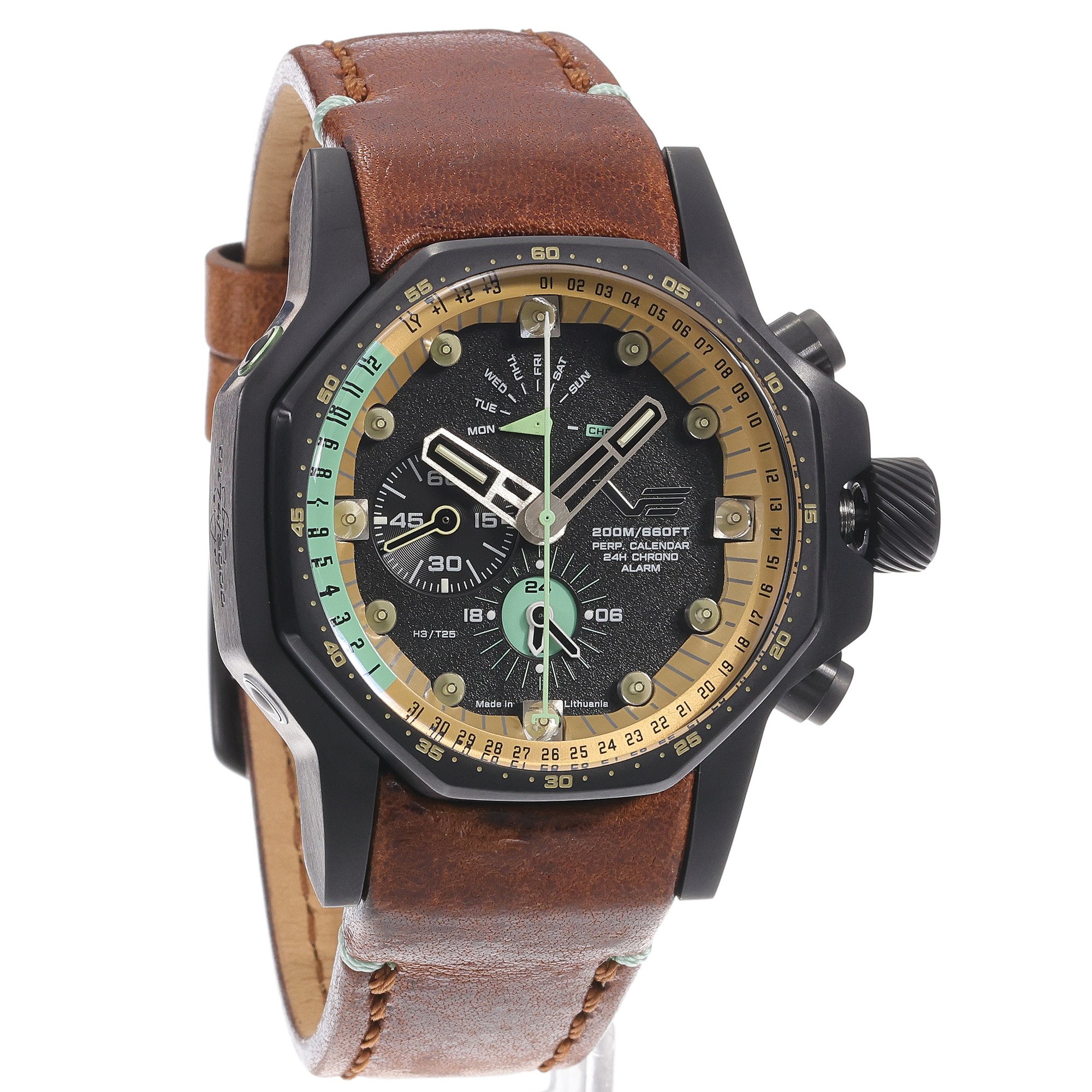 Vostok Europe YM86-640C697 Atomic Age Atomic Age Oppenheimer Line Multifunction zegarek męski sportowy mineralne utwardzane - miniatura 3