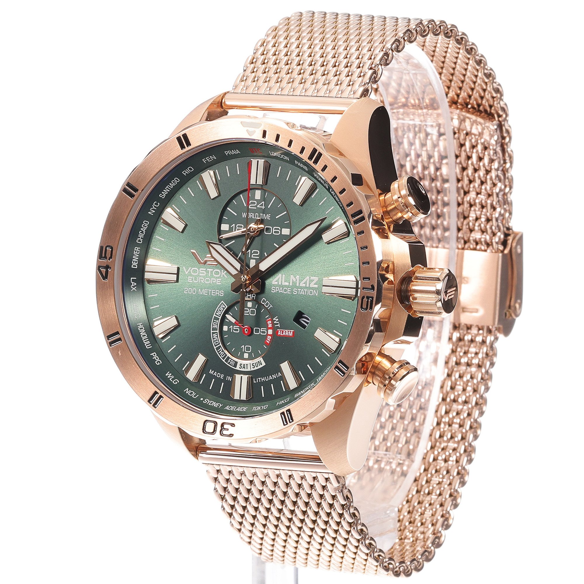 Vostok Europe YM8J-320B656B zegarek różowe złoto klasyczny Almaz bransoleta - miniatura 2