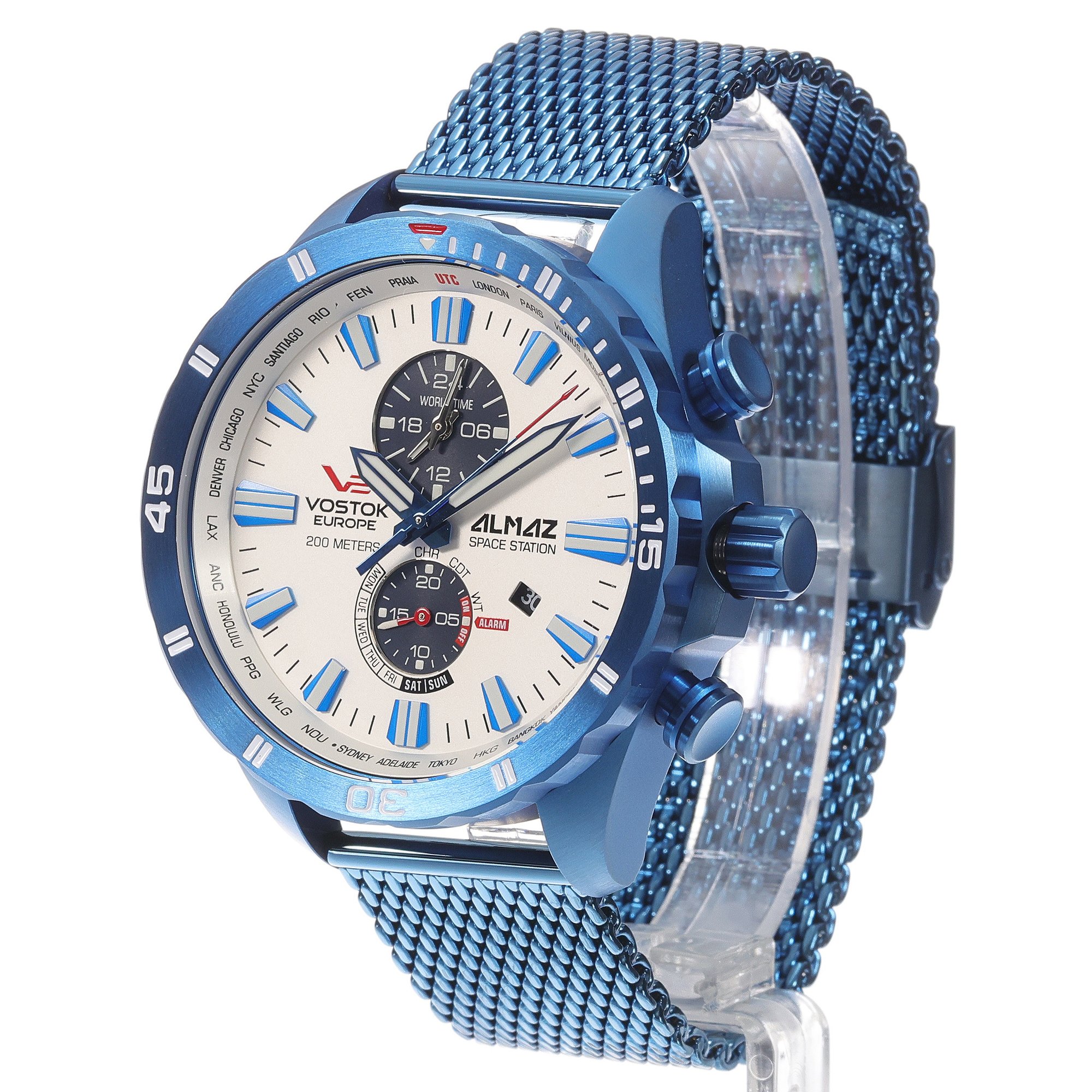 Vostok Europe YM8J-320D657B zegarek niebieski klasyczny Almaz bransoleta - miniatura 2