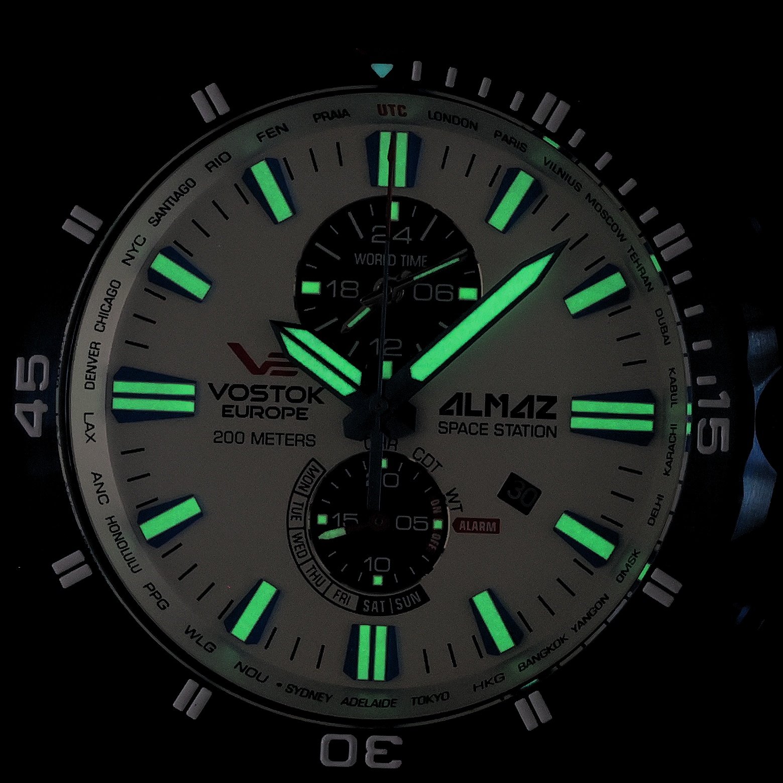 Vostok Europe YM8J-320D657S zegarek niebieski klasyczny Almaz pasek
