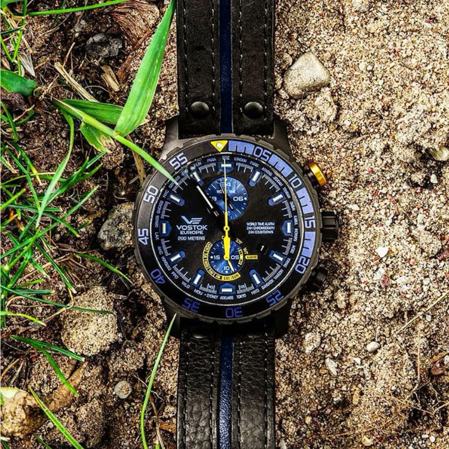 Vostok Europe YM8J-597C547 Expedition Everest Underground Multifunction Expedition Everest Underground klasyczny zegarek czarny - miniatura 6