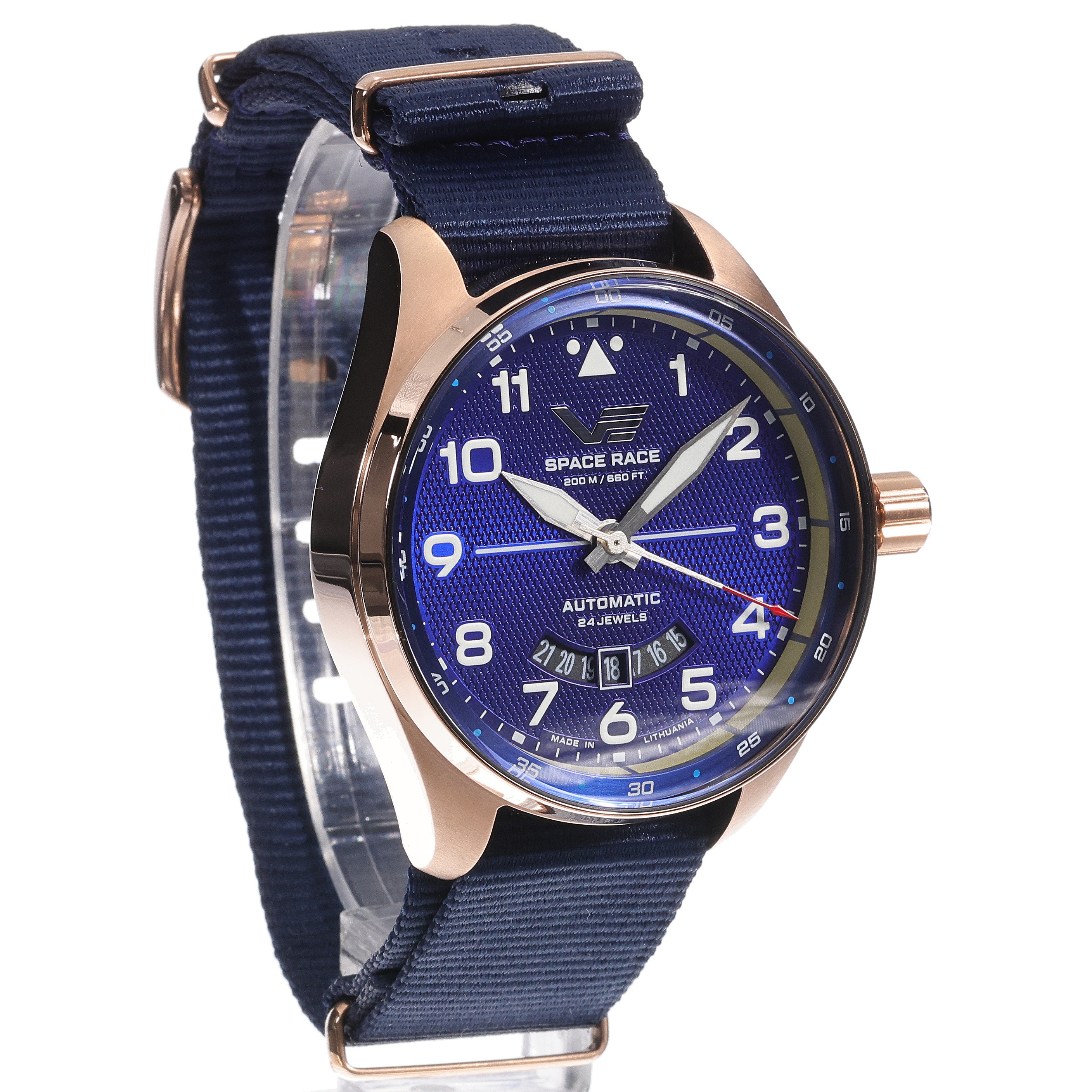 Vostok Europe YN55-325B746NBL zegarek srebrny sportowy Space Race pasek - miniatura 5