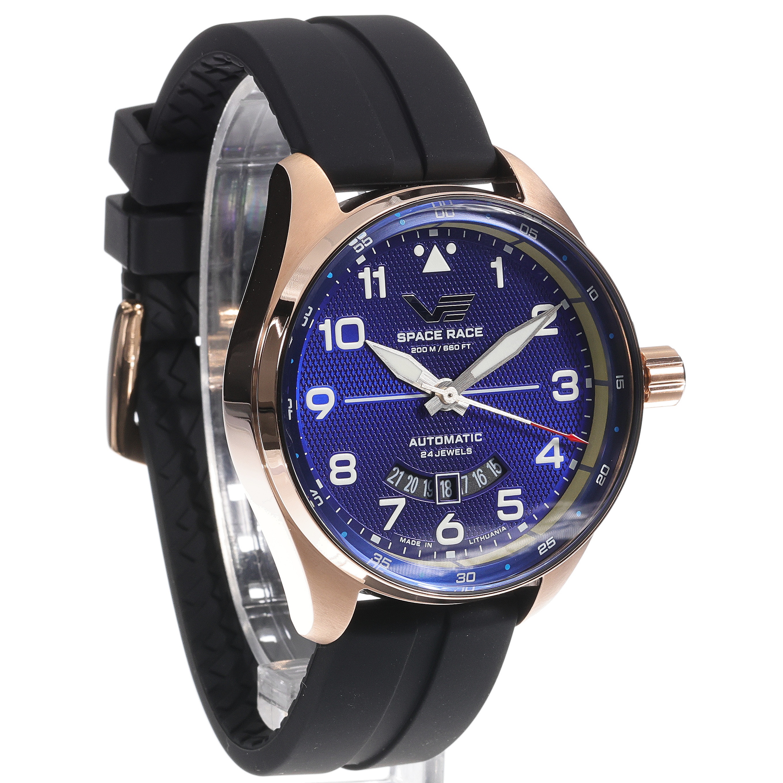 Vostok Europe YN55-325B746SB zegarek srebrny sportowy Space Race pasek - miniatura 5