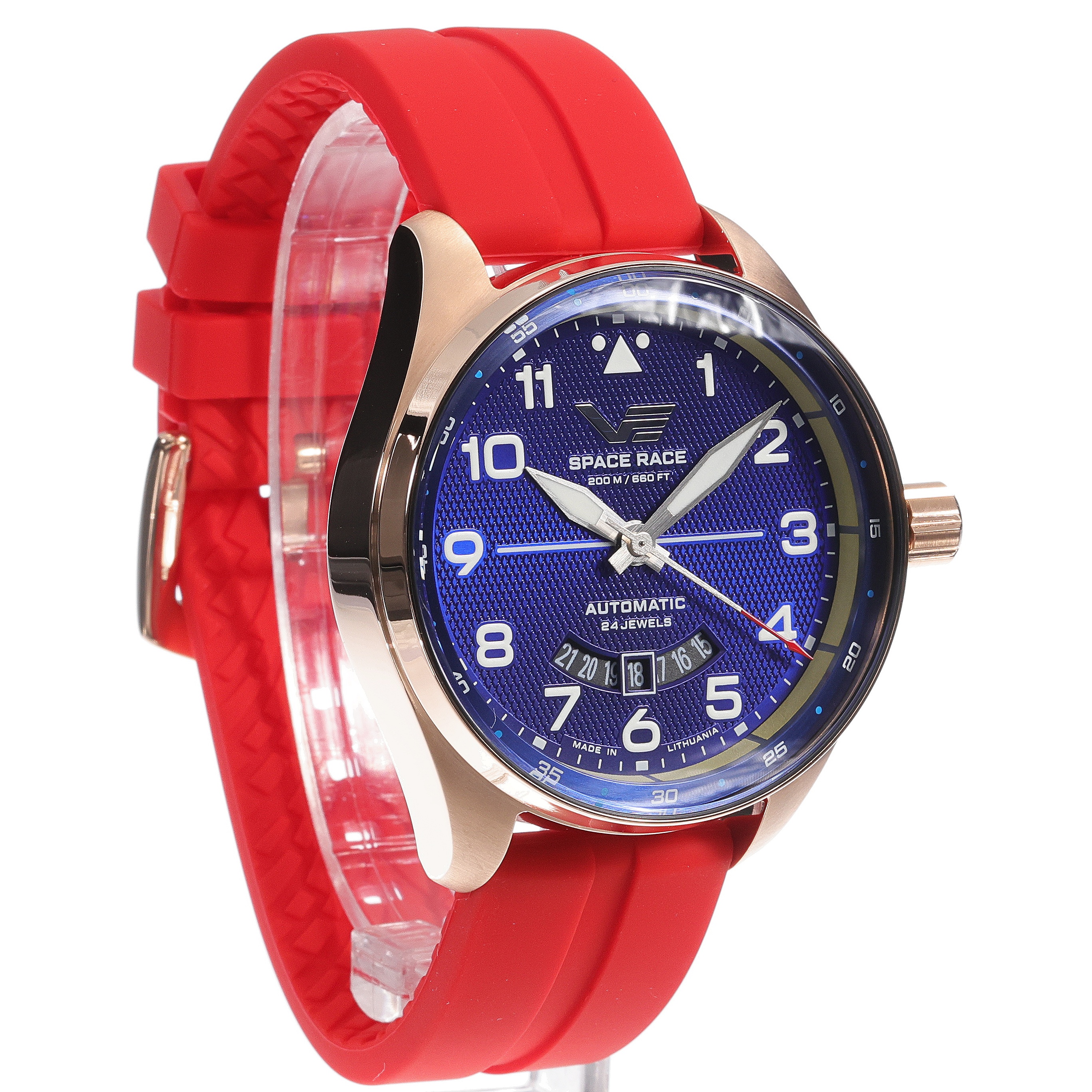 Vostok Europe YN55-325B746SR zegarek srebrny sportowy Space Race pasek - miniatura 5