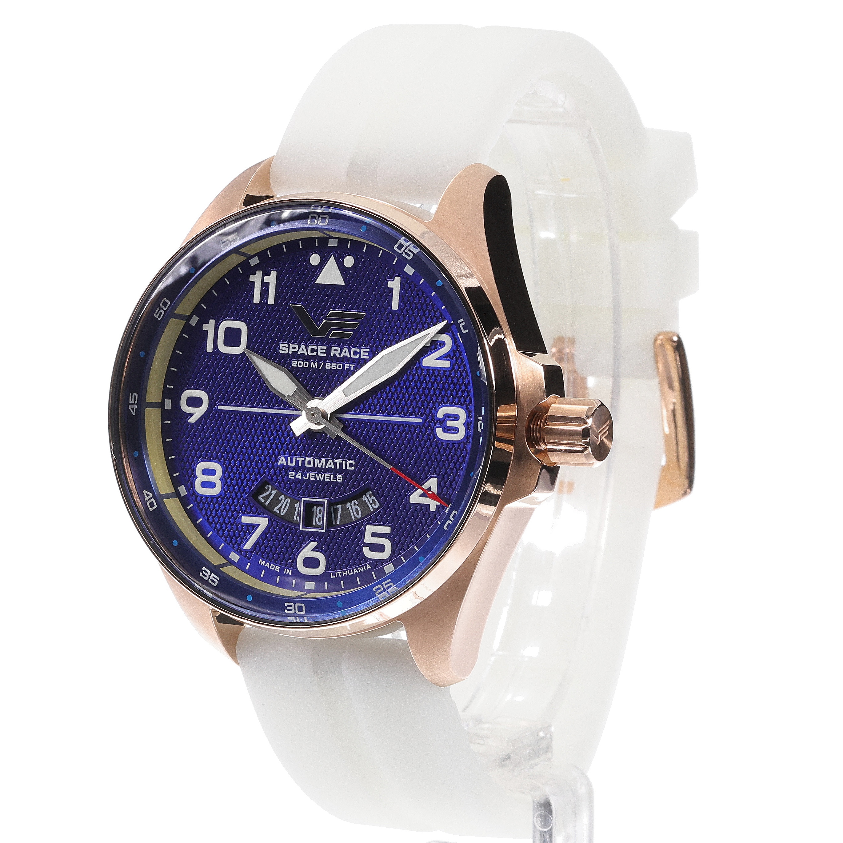 Vostok Europe YN55-325B746SWL Space Race Blue Automatic Space Race sportowy zegarek srebrny - miniatura 7