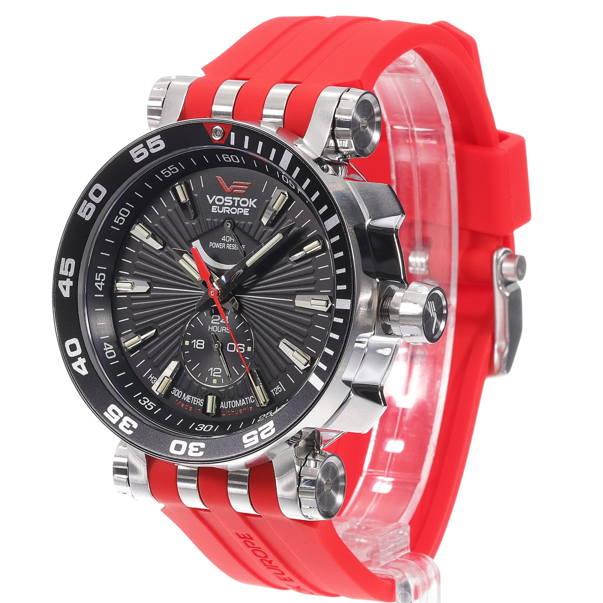 Vostok Europe YN84-575A538SR zegarek srebrny klasyczny Energia Rocket pasek - miniatura 2