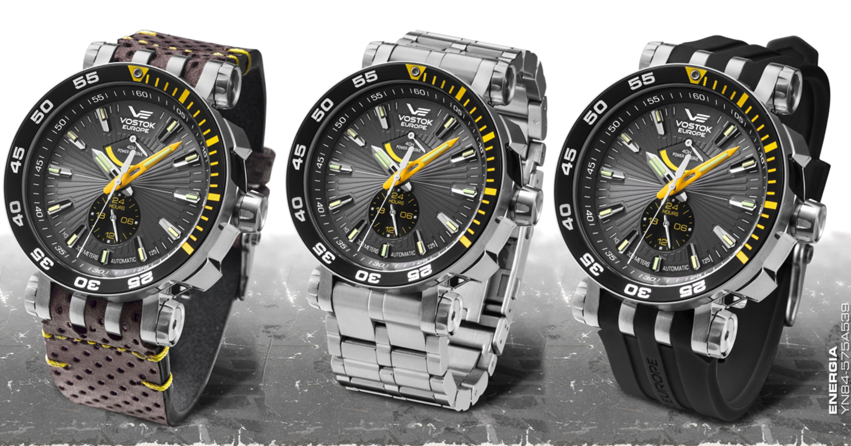 Vostok Europe YN84-575A539B męski zegarek Energia Rocket bransoleta