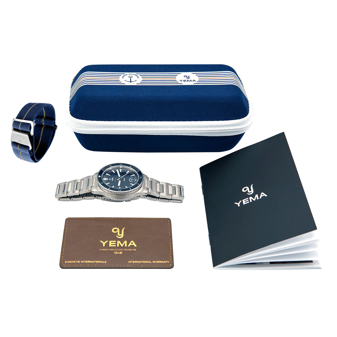 Yema YMHFMN39-GM NAVIGRAF MARINE NATIONALE QUARTZ Marine Nationale zegarek - miniatura 9