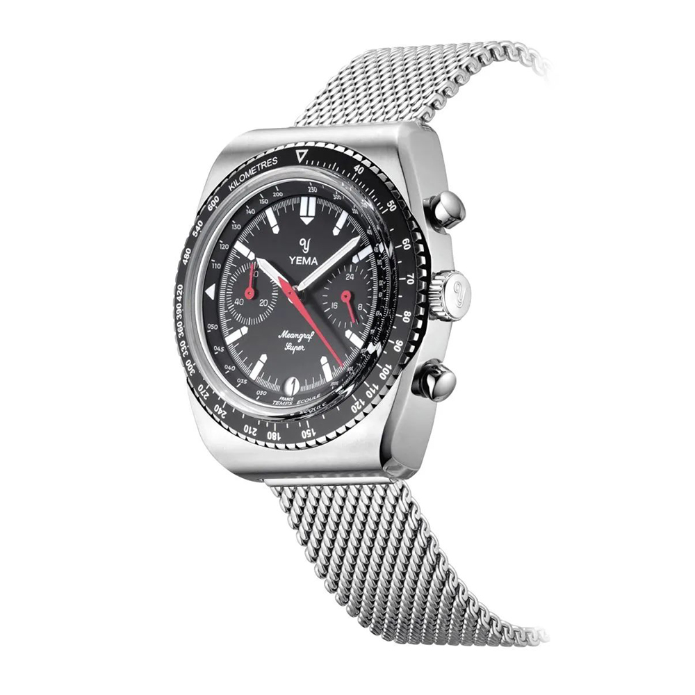 YMHF1576-AM zegarek srebrny sportowy Mechanical - Quartz Chronographs bransoleta - miniatura 4