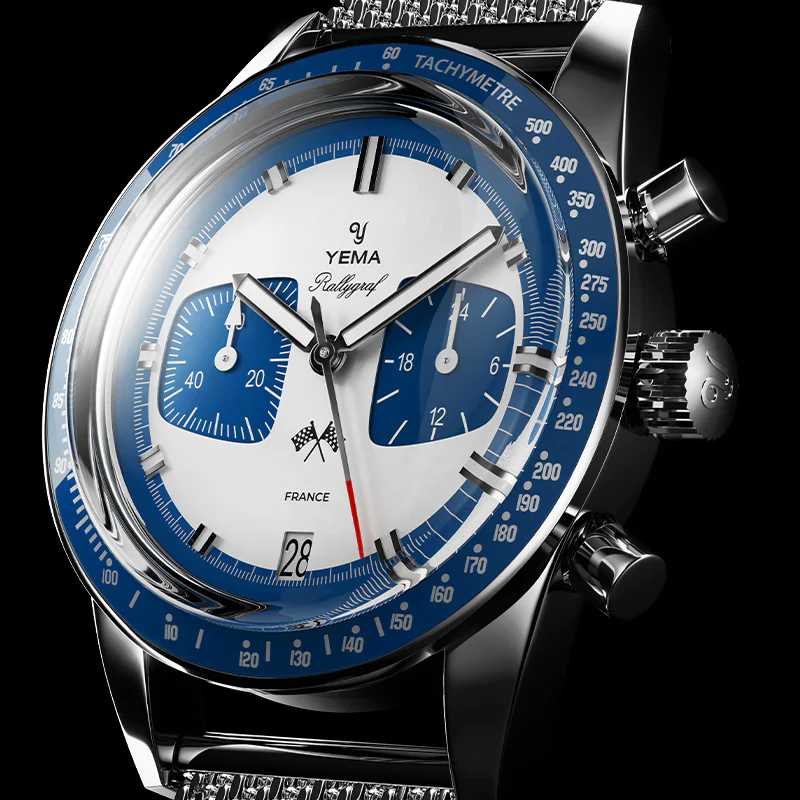 YMHF1580-GM Mechanical - Quartz Chronographs sportowy zegarek srebrny - miniatura 6