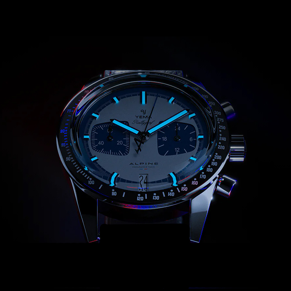 YMHF1581ALP-GM zegarek srebrny sportowy Mechanical - Quartz Chronographs bransoleta - miniatura 4