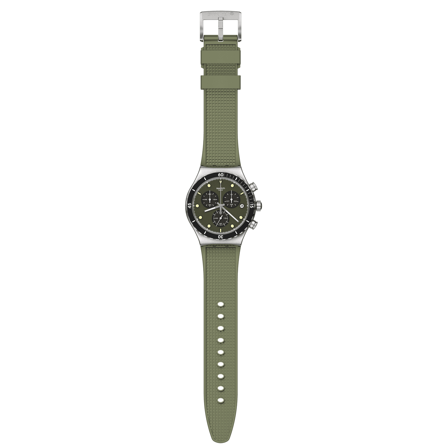 YVS488 zegarek srebrny sportowy Irony Chrono pasek - miniatura 2