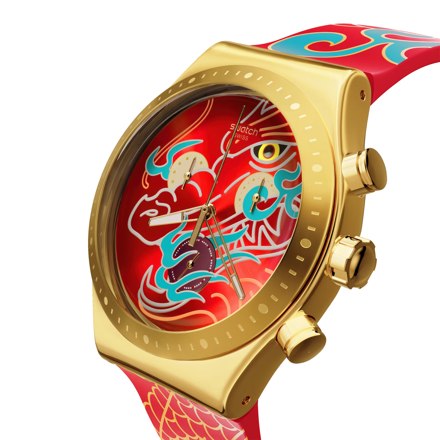YVZ100 zegarek czarny fashion-modowy Irony Chrono pasek - miniatura 3