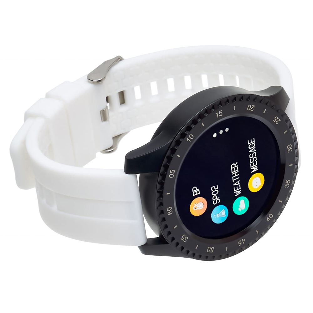 zegarek Garett 5903246289336 Smartwatch Garett Sport 12 RT Biały męski z krokomierz Męskie