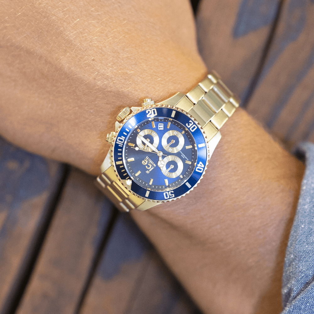 zegarek ICE Watch ICE.017674 kwarcowy męski ICE-Steel ICE steel Gold blue Chrono rozm M. - miniatura 6