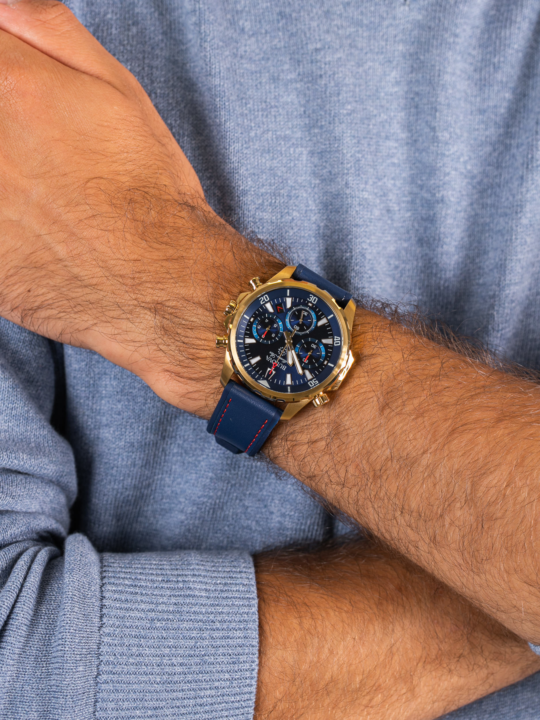 zegarek Bulova 97B168 męski z chronograf Marine Star - miniatura 3