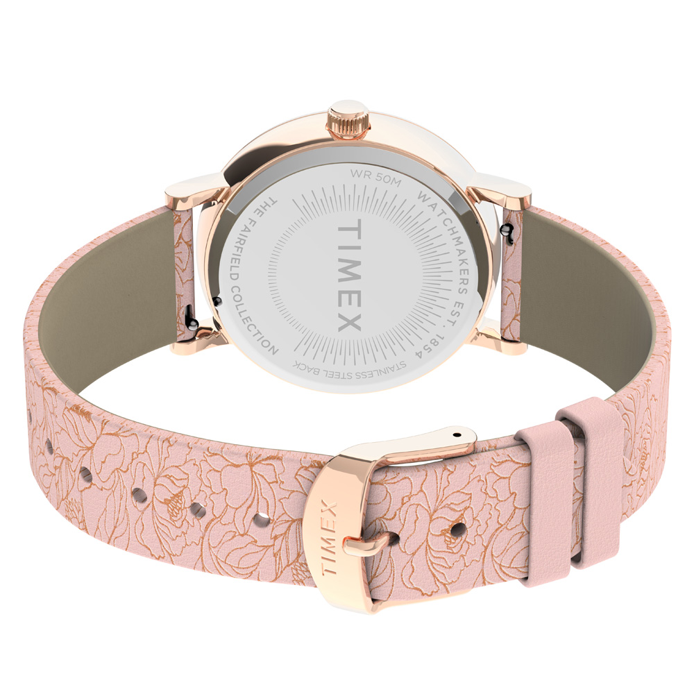 zegarek Timex TW2U40500 różowe złoto Fairfield - miniatura 7