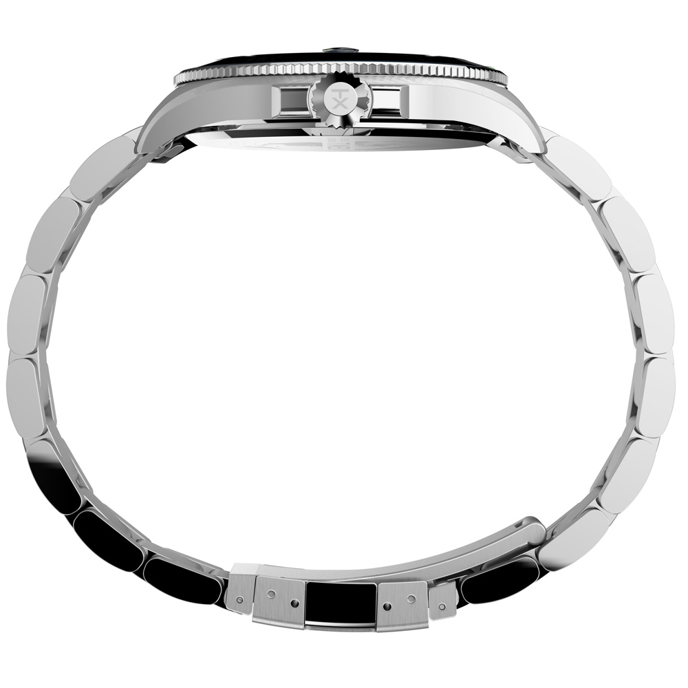 Timex TW2U41900 zegarek srebrny klasyczny Harborside bransoleta