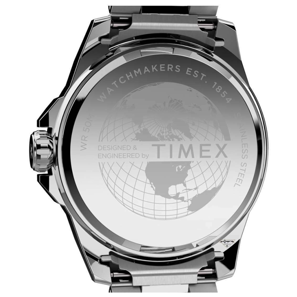 Timex TW2U42400 zegarek srebrny klasyczny Essex Avenue bransoleta - miniatura 7