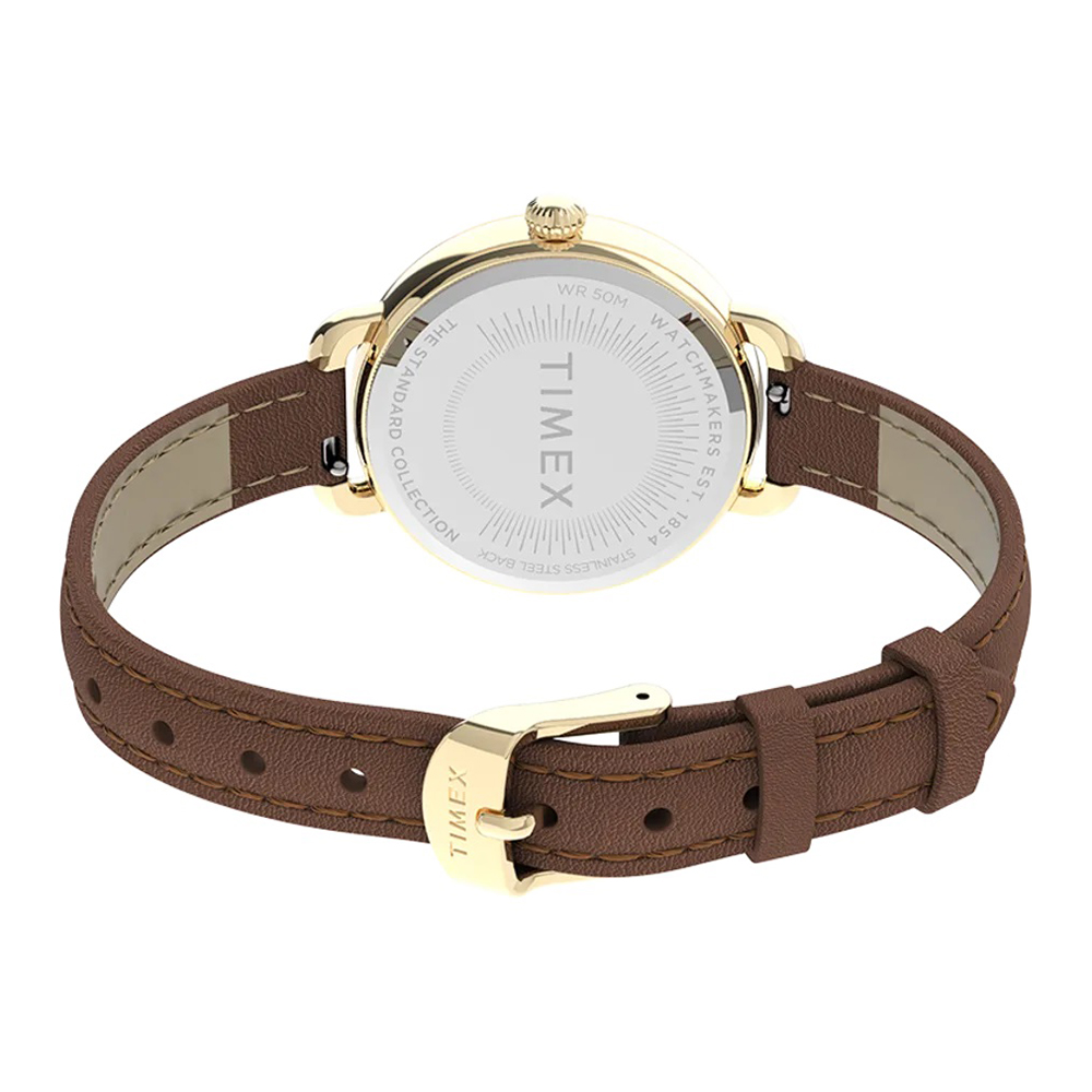 Timex TW2U60000 zegarek złoty klasyczny Standard pasek - miniatura 7