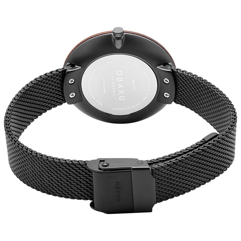 Obaku Denmark V245LXBBMB TRAE LILLE - CHARCOAL zegarek klasyczny Slim