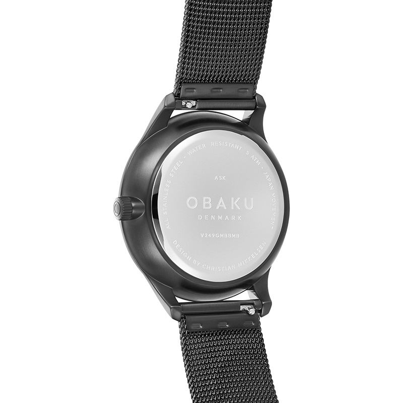 Obaku Denmark V249GMBBMB męski zegarek Slim bransoleta