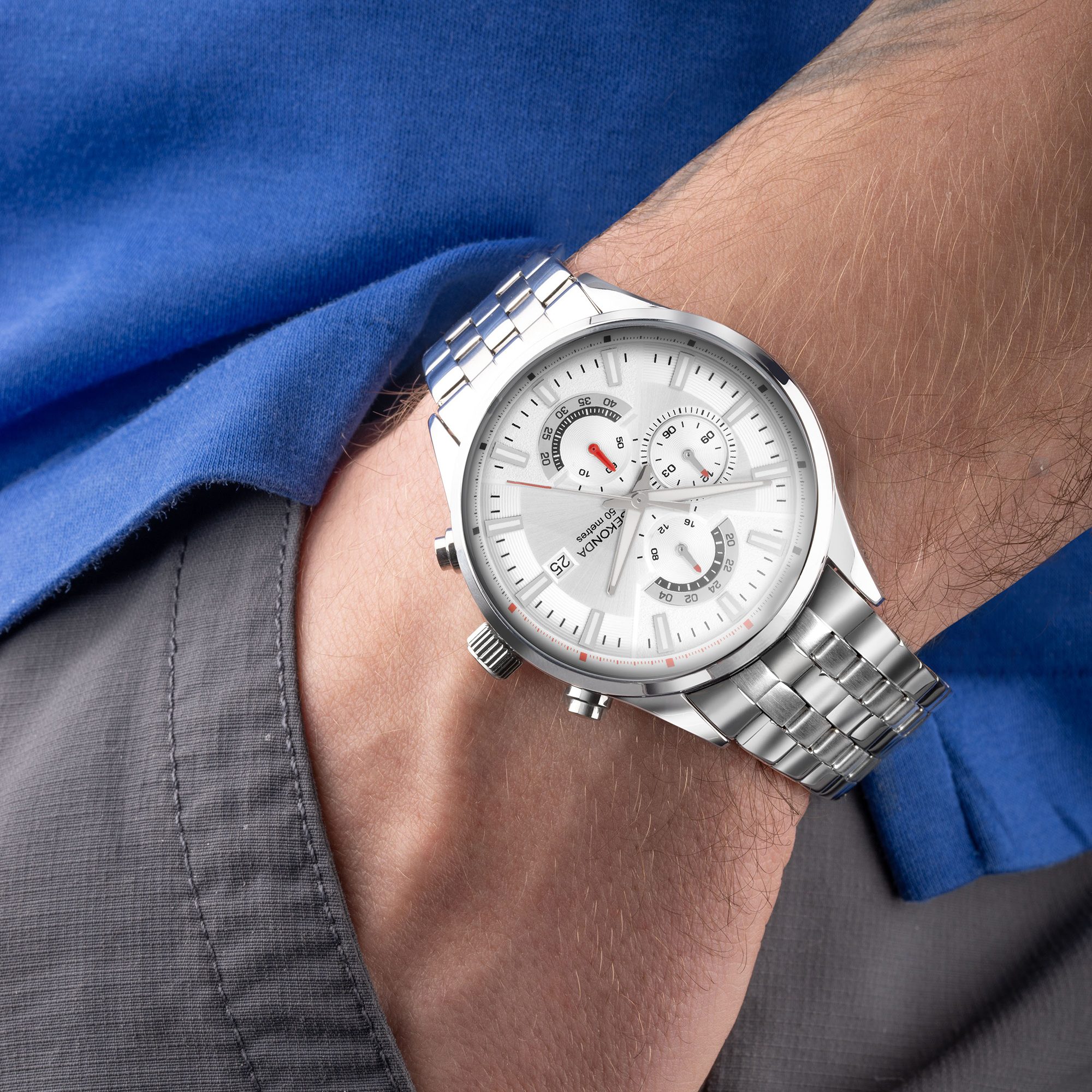 zegarek 30109 męski z chronograf Sports - miniatura 5