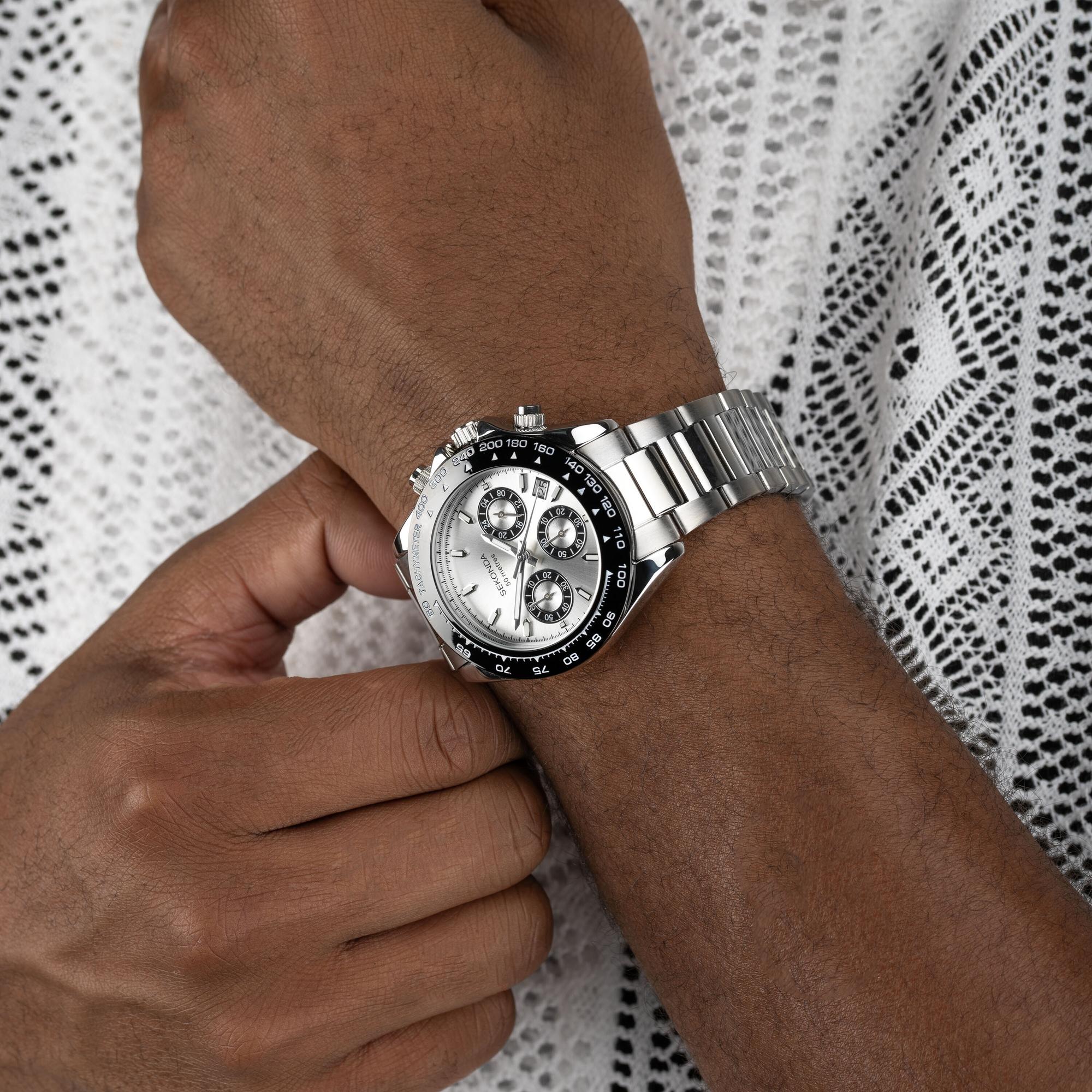 zegarek 30201 męski z tachometr Chronograph - miniatura 4