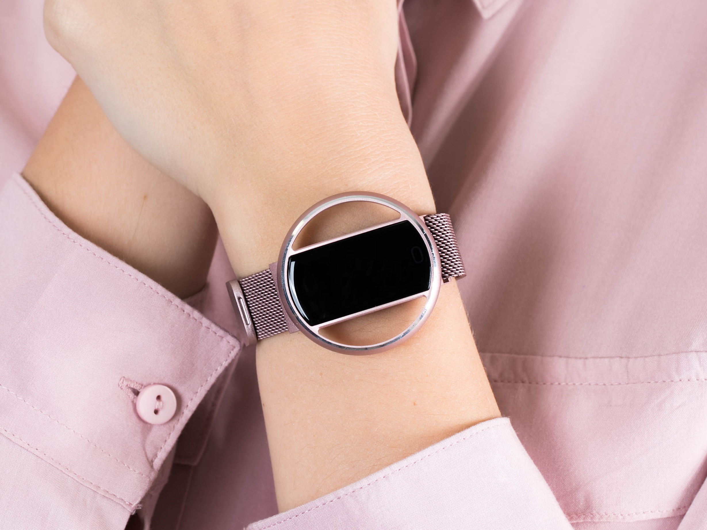 Garett 5903246287189 Smartwatch Garett Women Nicole RT różowy stalowy zegarek sportowy Damskie - miniatura 4