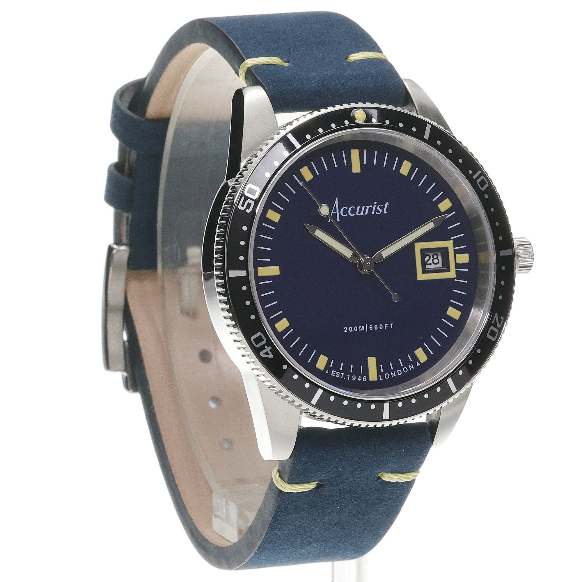zegarek Accurist 72002 Dive 42mm - Windermere Blue Dive szafirowe - miniatura 3