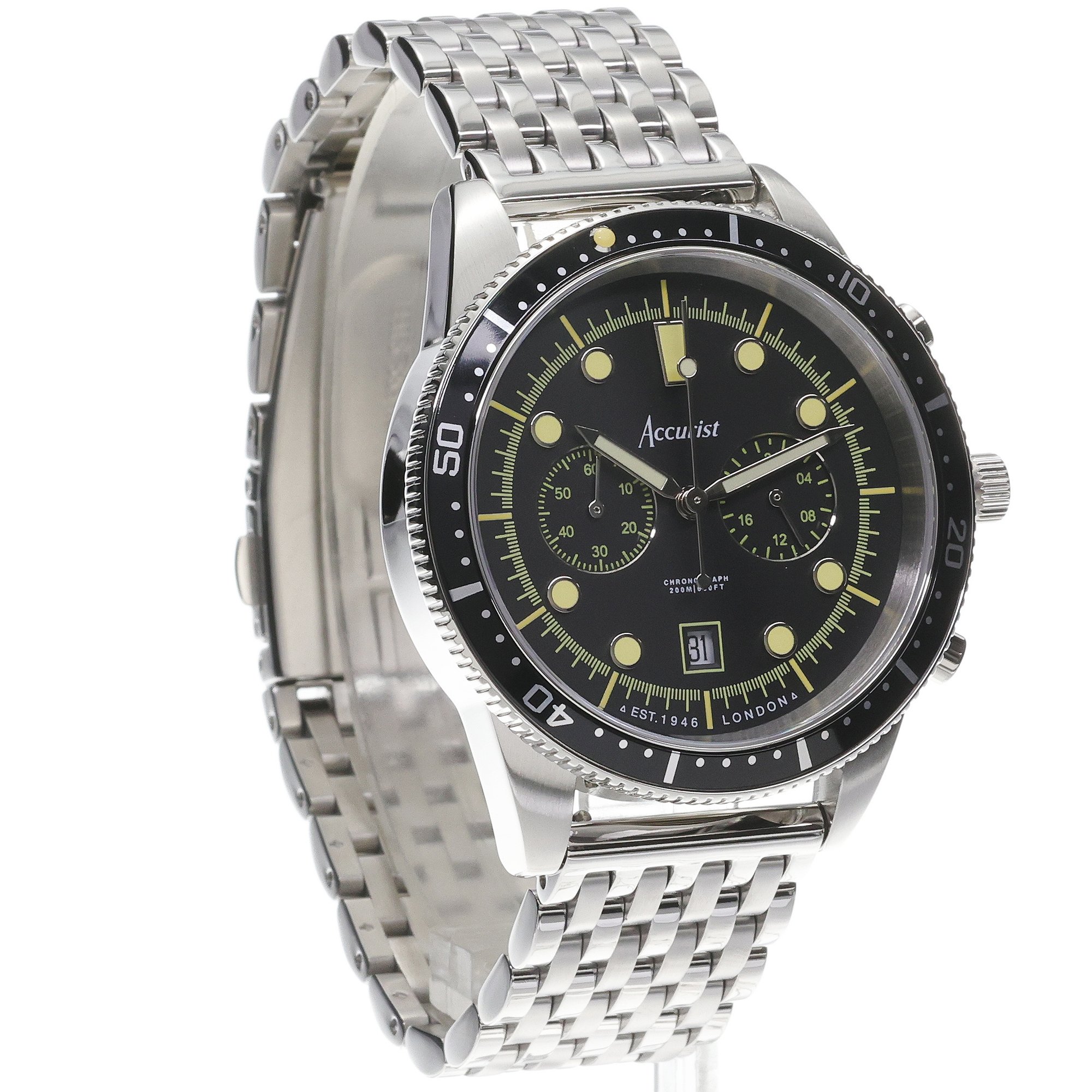 zegarek Accurist 72005 Dive Chronograph 42mm - Black Dive szafirowe - miniatura 3