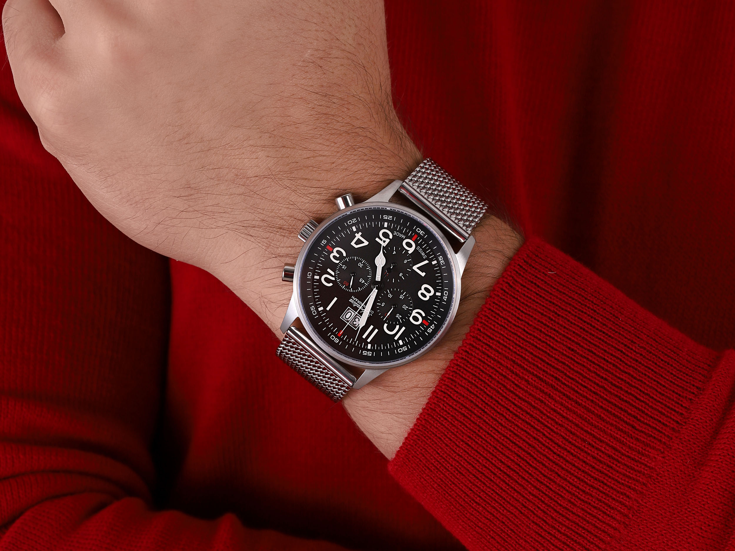zegarek Adriatica A1076.5124CHG męski z chronograf Bransoleta - miniatura 4