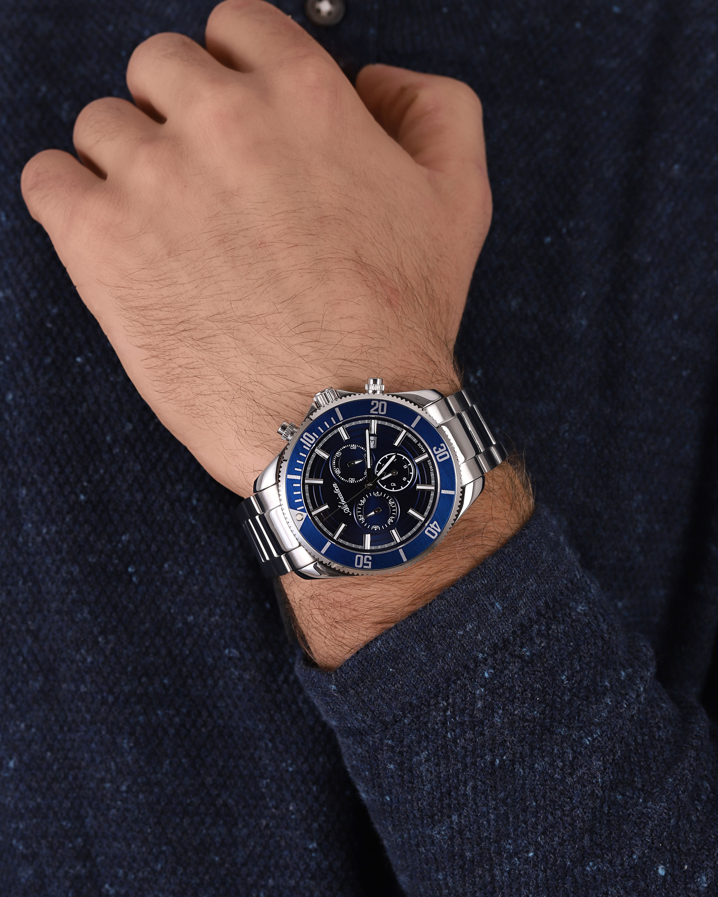 zegarek Adriatica A1139.5115CHN męski z chronograf Bransoleta - miniatura 3