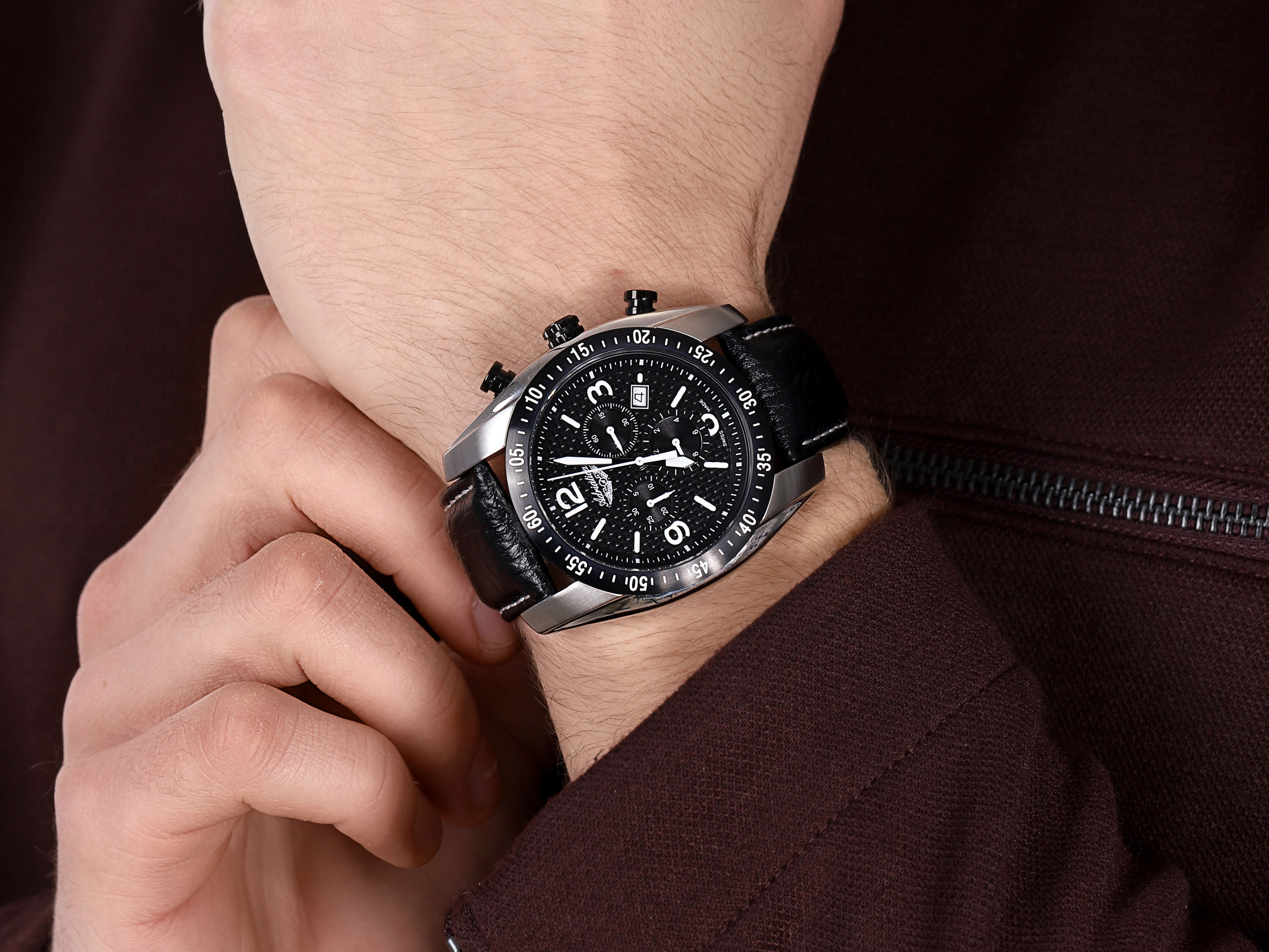 zegarek Adriatica A1181.Y254CH męski z chronograf Pasek - miniatura 4