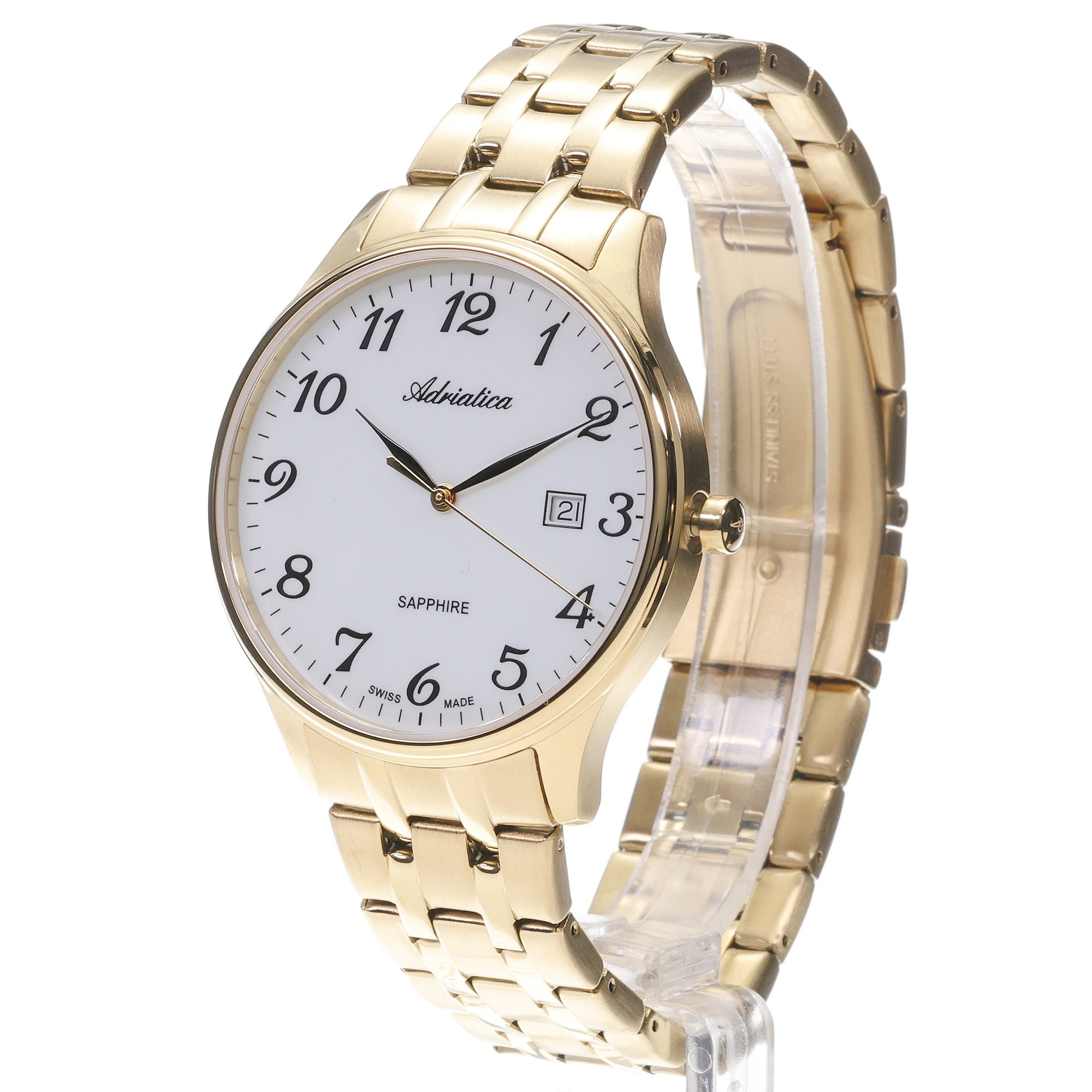 zegarek Adriatica A13001123Q Stainless Steel 41mm Męskie szafirowe - miniatura 2