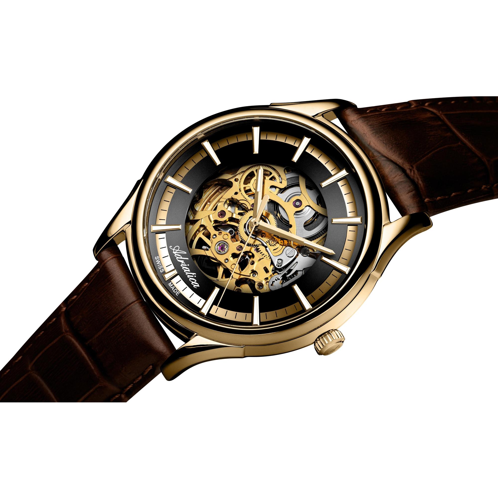 zegarek Adriatica A28041214AS1 automatyczny męski Pasek Gents Watch - miniatura 5