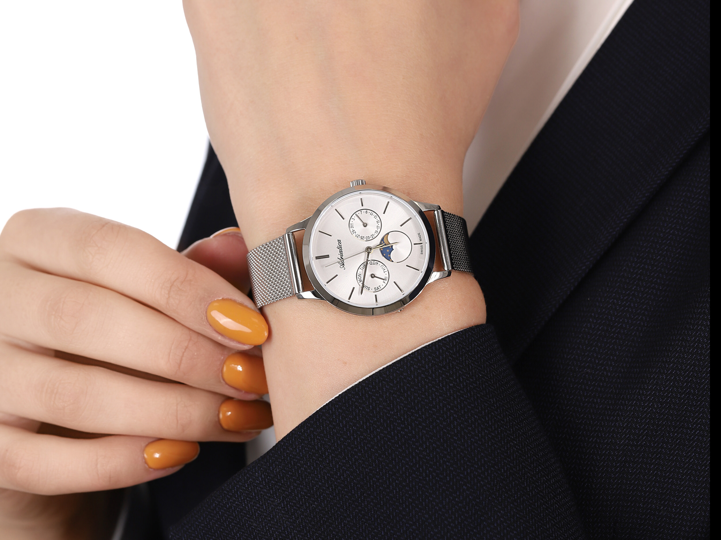 zegarek Adriatica A3174.5113QF kwarcowy damski Bransoleta Moonphase