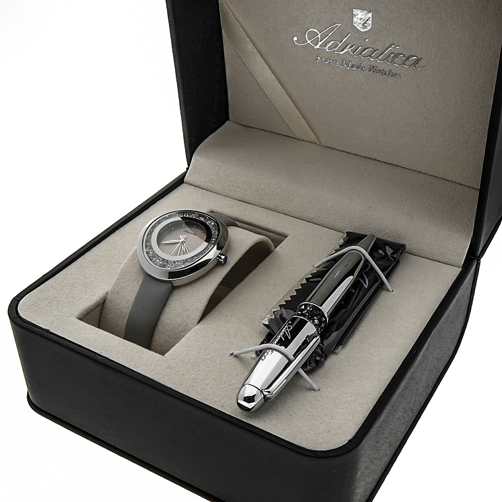 Adriatica A3771.5G47QZ-PEN zegarek srebrny klasyczny Pasek pasek - miniatura 5