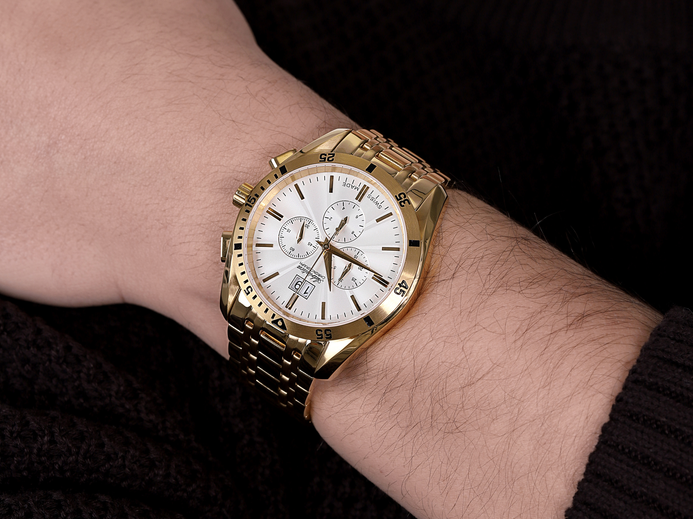 zegarek Adriatica A8202.1113CH kwarcowy męski Bransoleta Chronograph - miniatura 4
