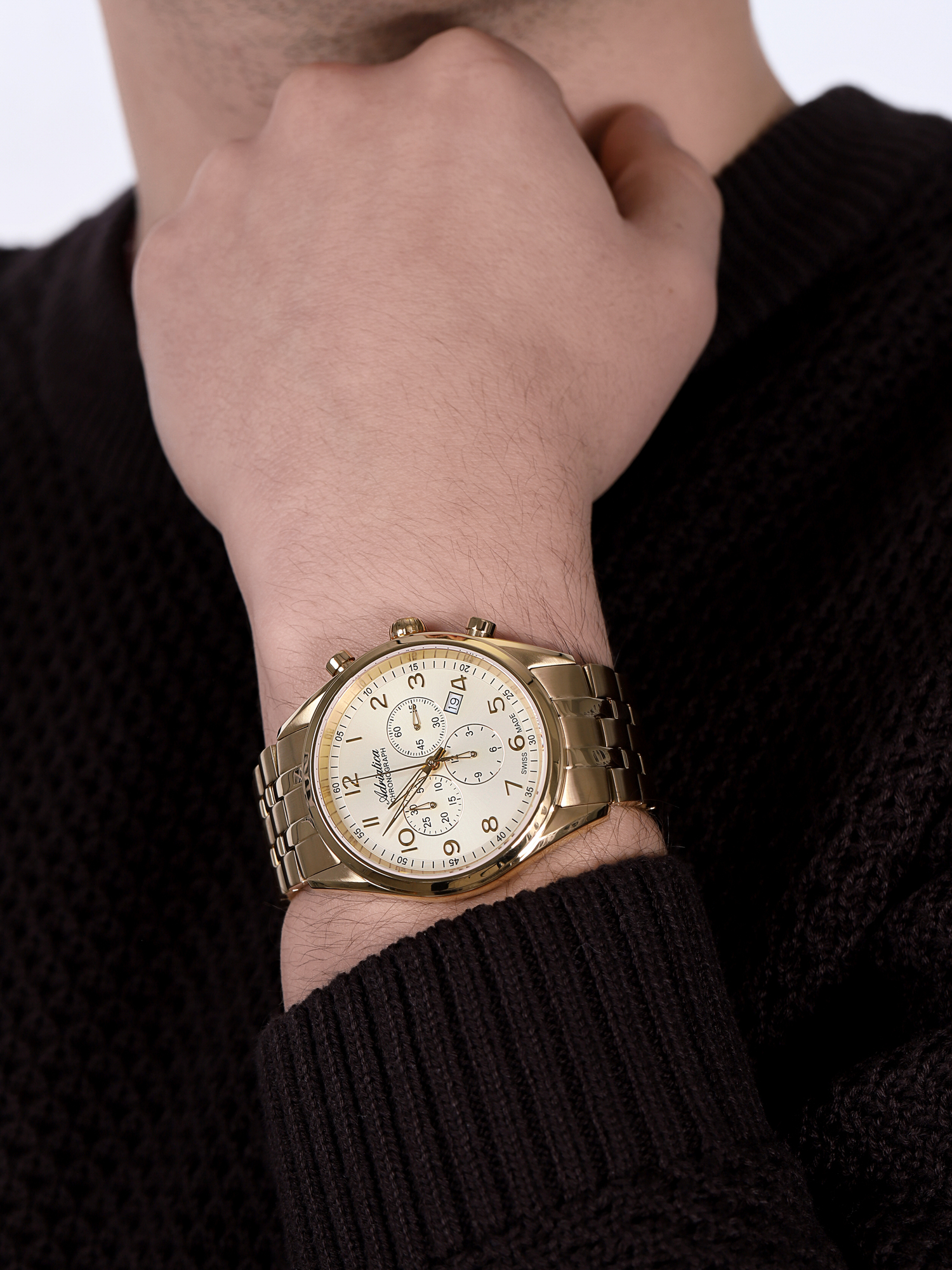 zegarek Adriatica A8204.1121CH męski z chronograf Bransoleta - miniatura 3