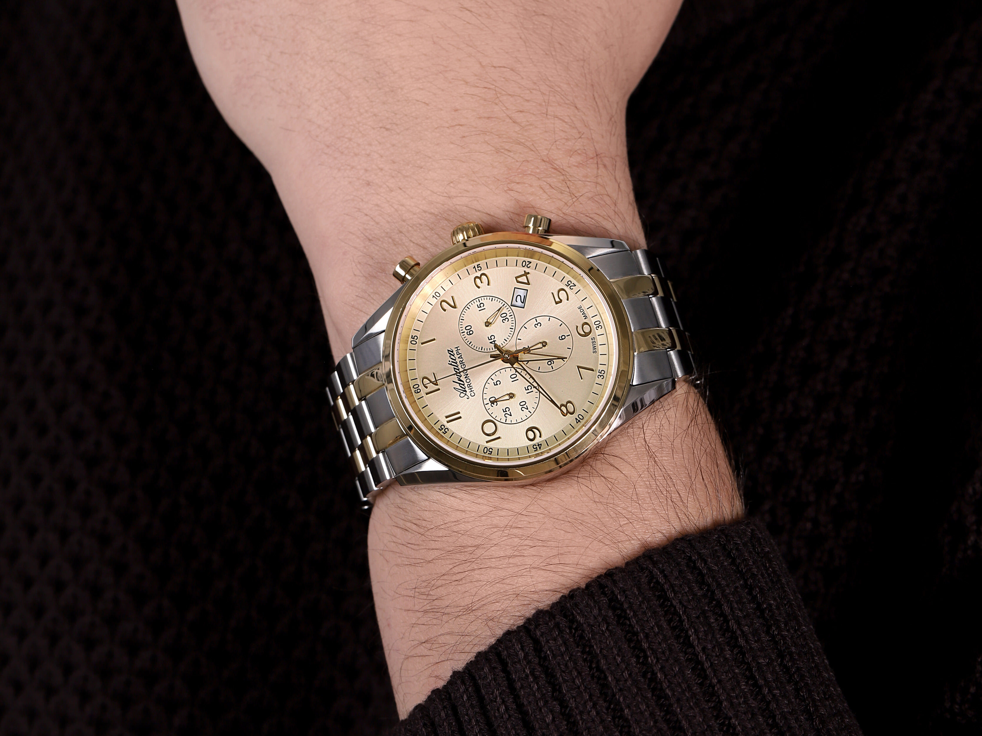 zegarek Adriatica A8204.2121CH męski z chronograf Bransoleta - miniatura 4