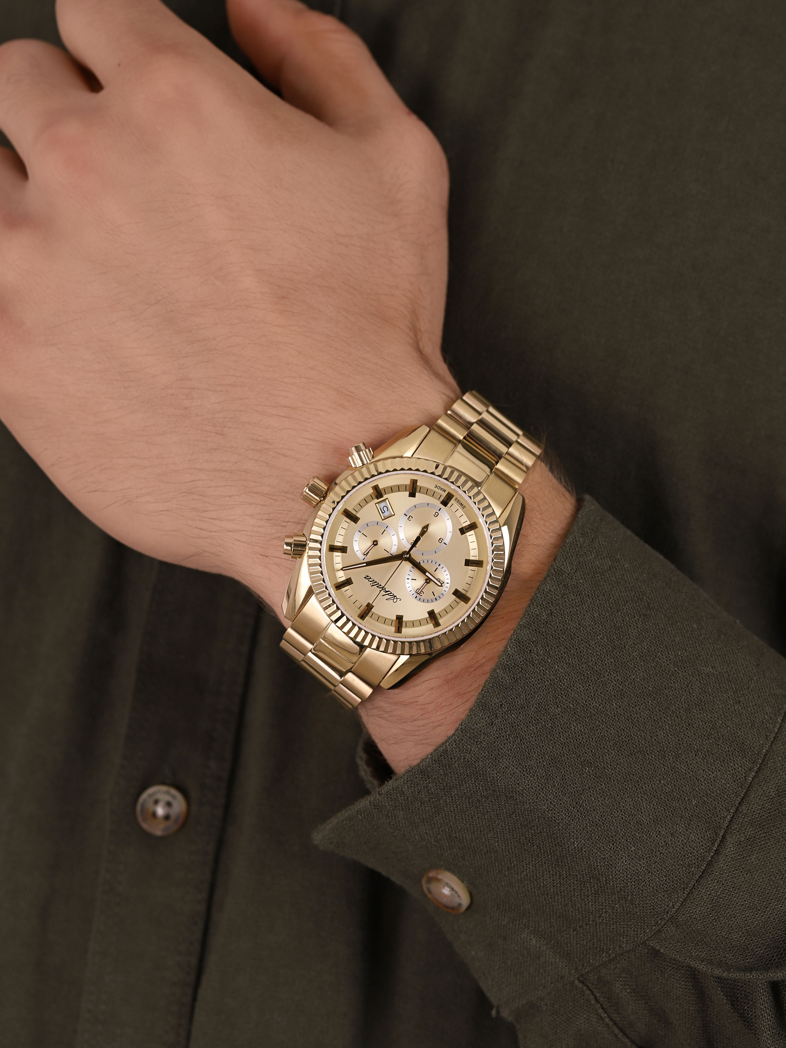 zegarek Adriatica A8210.1111CH męski z chronograf Bransoleta - miniatura 3